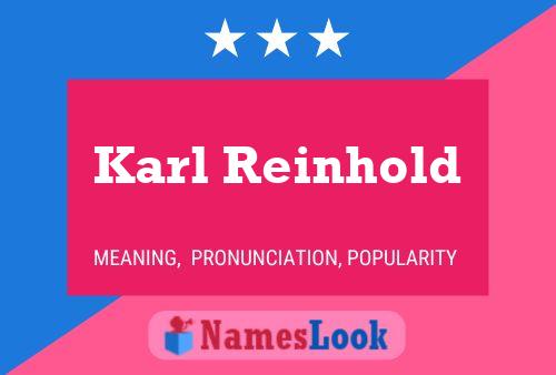 Karl Reinhold 名字海报