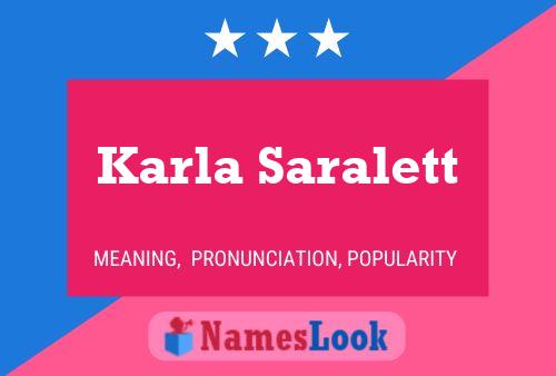 Karla Saralett 名字海报