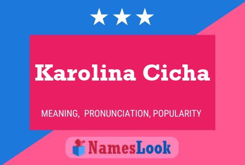 Karolina Cicha 名字海报