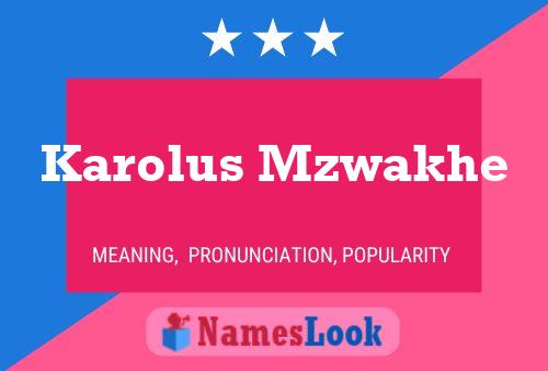 Karolus Mzwakhe 名字海报