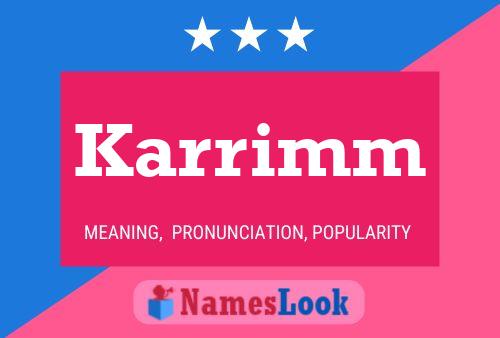 Karrimm 名字海报