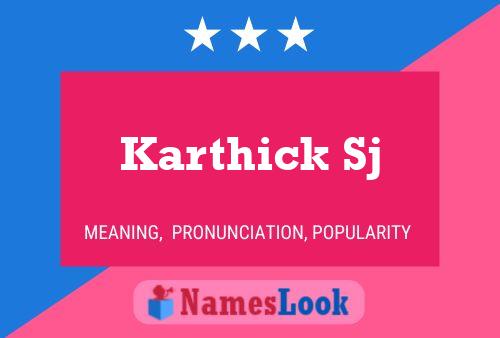 Karthick Sj 名字海报