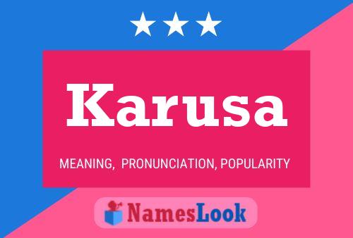 Karusa 名字海报