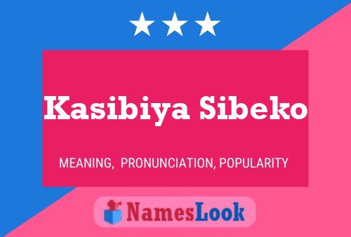 Kasibiya Sibeko 名字海报