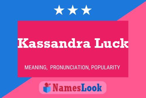 Kassandra Luck 名字海报