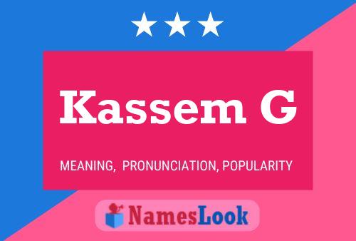 Kassem G 名字海报