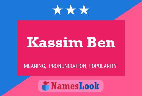 Kassim Ben 名字海报