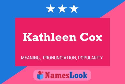 Kathleen Cox 名字海报