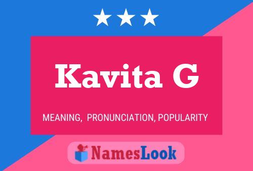 Kavita G 名字海报