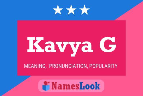 Kavya G 名字海报