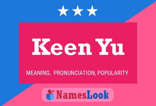 Keen Yu 名字海报