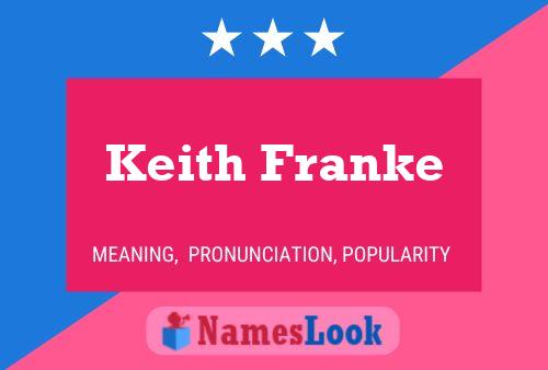 Keith Franke 名字海报