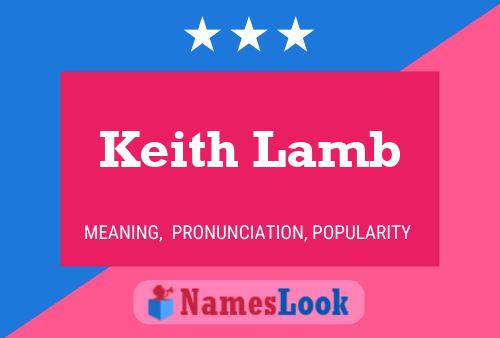 Keith Lamb 名字海报