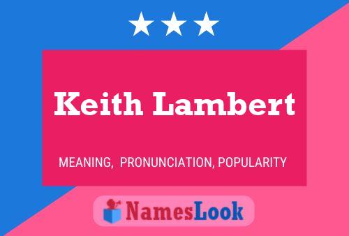 Keith Lambert 名字海报