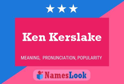 Ken Kerslake 名字海报