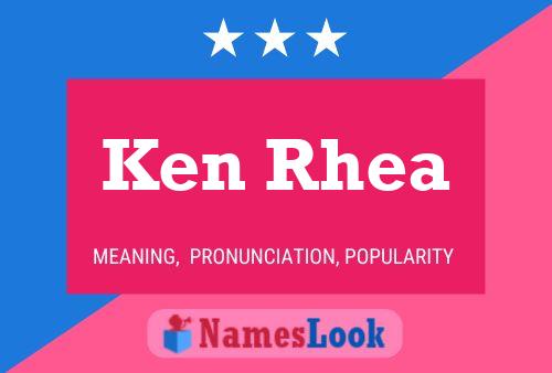 Ken Rhea 名字海报