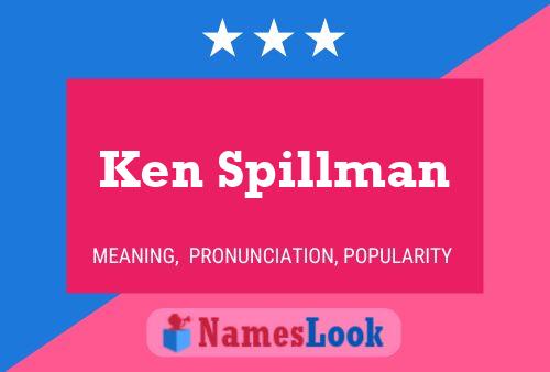 Ken Spillman 名字海报