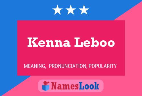 Kenna Leboo 名字海报