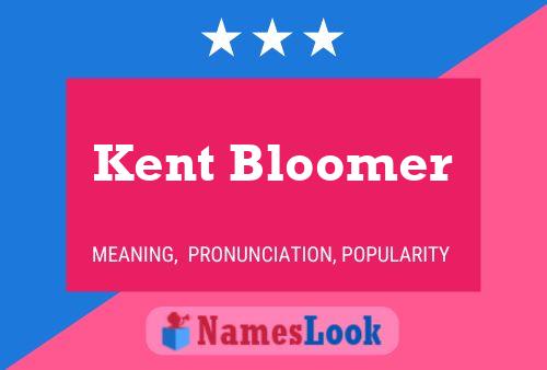 Kent Bloomer 名字海报