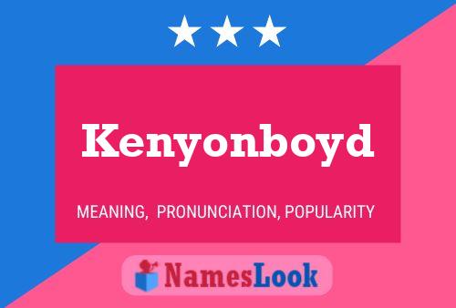 Kenyonboyd 名字海报