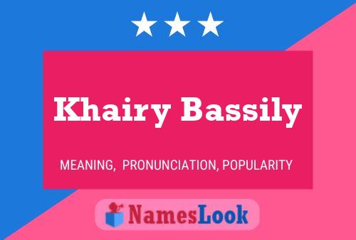 Khairy Bassily 名字海报