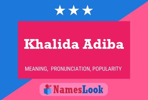 Khalida Adiba 名字海报