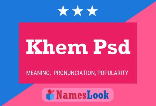 Khem Psd 名字海报