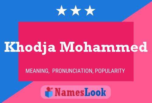 Khodja Mohammed 名字海报