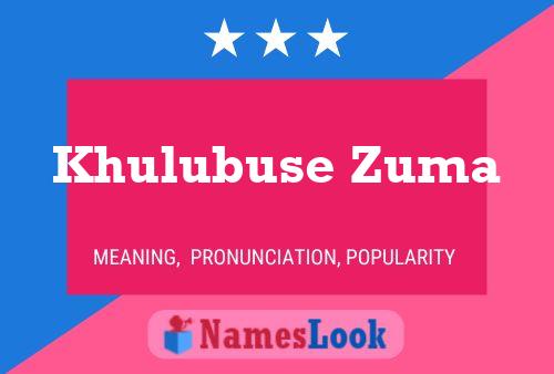 Khulubuse Zuma 名字海报