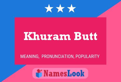 Khuram Butt 名字海报