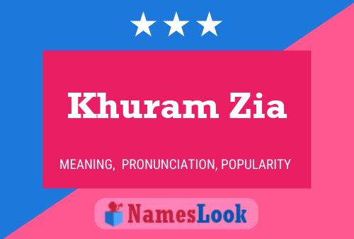 Khuram Zia 名字海报