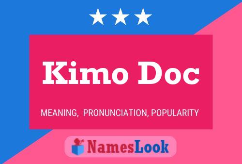 Kimo Doc 名字海报