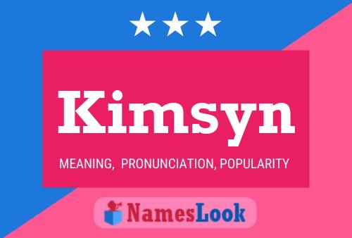 Kimsyn 名字海报