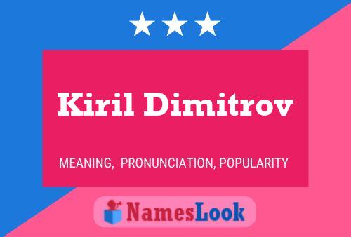 Kiril Dimitrov 名字海报