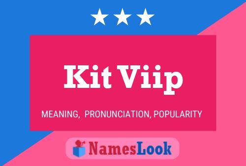 Kit Viip 名字海报