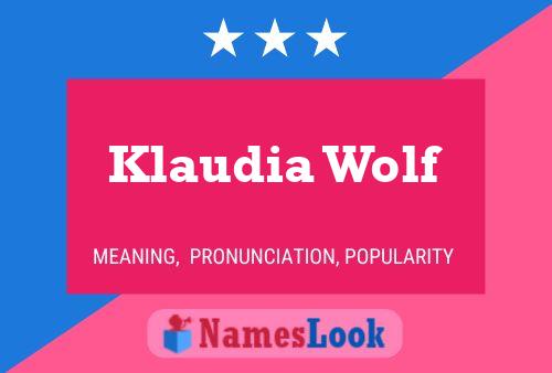 Klaudia Wolf 名字海报