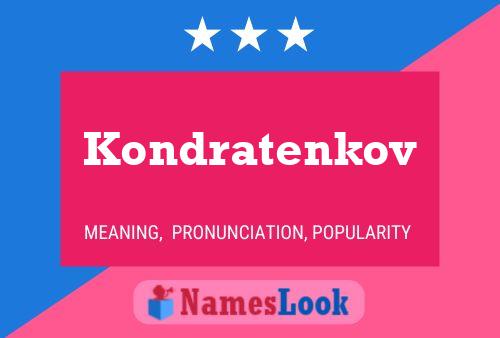 Kondratenkov 名字海报