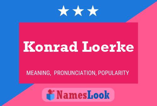 Konrad Loerke 名字海报