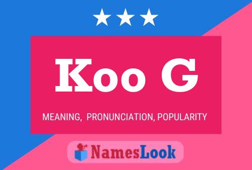 Koo G 名字海报