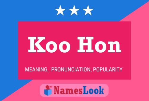 Koo Hon 名字海报