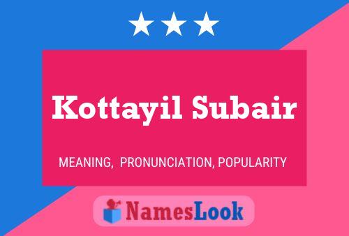 Kottayil Subair 名字海报