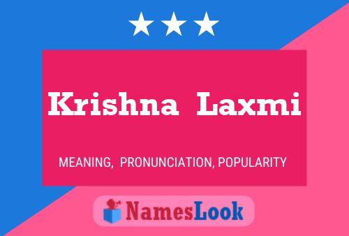 Krishna  Laxmi 名字海报