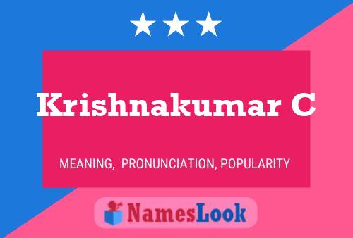 Krishnakumar C 名字海报