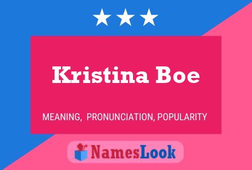 Kristina Boe 名字海报