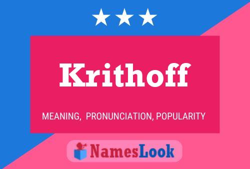 Krithoff 名字海报