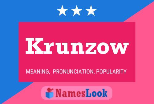 Krunzow 名字海报