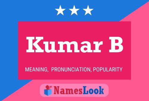 Kumar B 名字海报