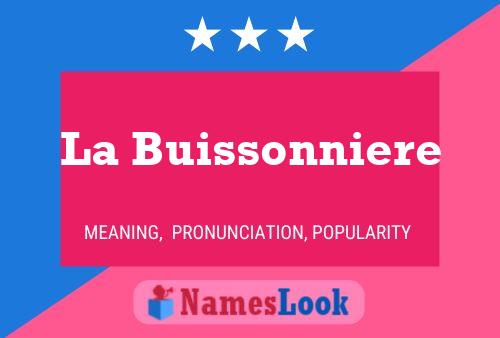 La Buissonniere 名字海报