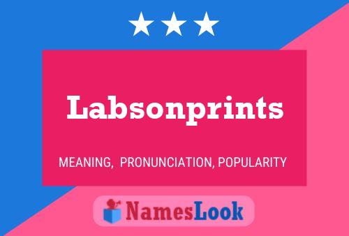 Labsonprints 名字海报