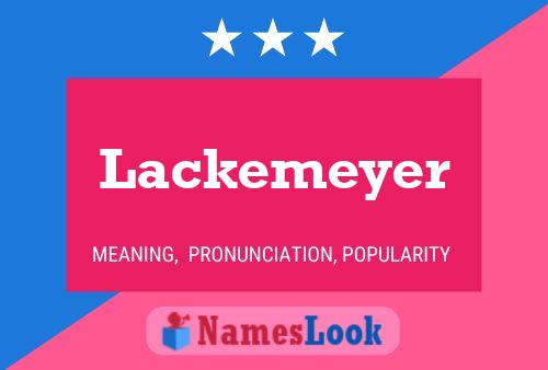 Lackemeyer 名字海报